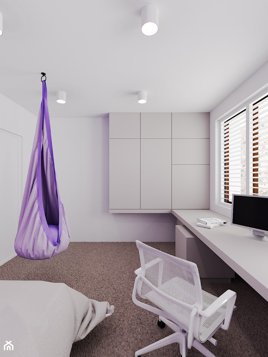 Dom udomowiony - Średni biały pokój dziecka dla nastolatka dla dziewczynki, styl nowoczesny - zdjęcie od LIVING BOX