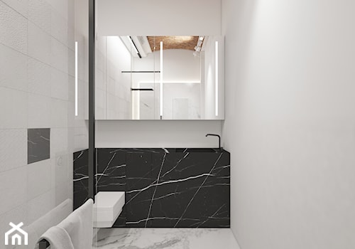 W przedwojennej kamienicy - Średnia bez okna z punktowym oświetleniem łazienka, styl nowoczesny - zdjęcie od LIVING BOX