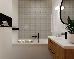 Dla Singielki - Średnia bez okna z lustrem z punktowym oświetleniem łazienka, styl nowoczesny - zdjęcie od LIVING BOX - Homebook