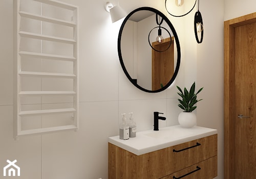 Dla Singielki - Średnia bez okna z lustrem łazienka, styl nowoczesny - zdjęcie od LIVING BOX