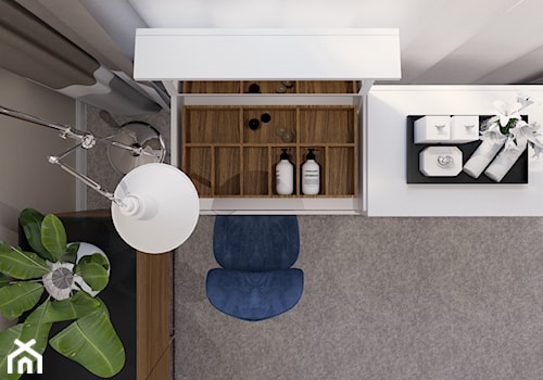 Eklektyczny - Beżowa biała sypialnia, styl tradycyjny - zdjęcie od LIVING BOX