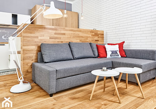 59 m2 na nowo - Średni salon, styl skandynawski - zdjęcie od LIVING BOX