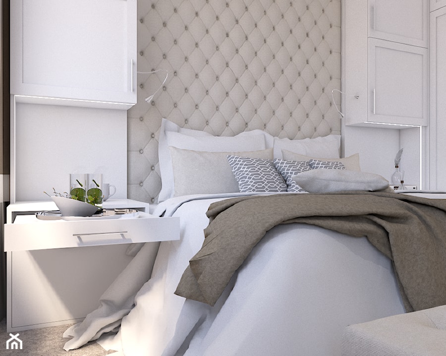 Eklektyczny - Średnia biała sypialnia, styl tradycyjny - zdjęcie od LIVING BOX