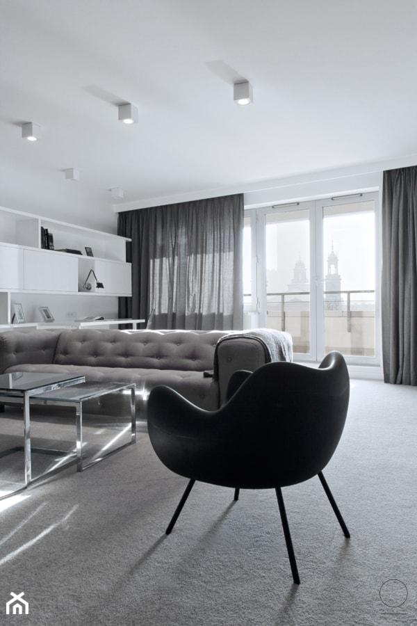 Apartament Grzybowska - Salon, styl nowoczesny - zdjęcie od oikoi