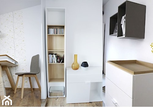 Metamorfoza pokój dzienny - Mała biała jadalnia jako osobne pomieszczenie - zdjęcie od VOX