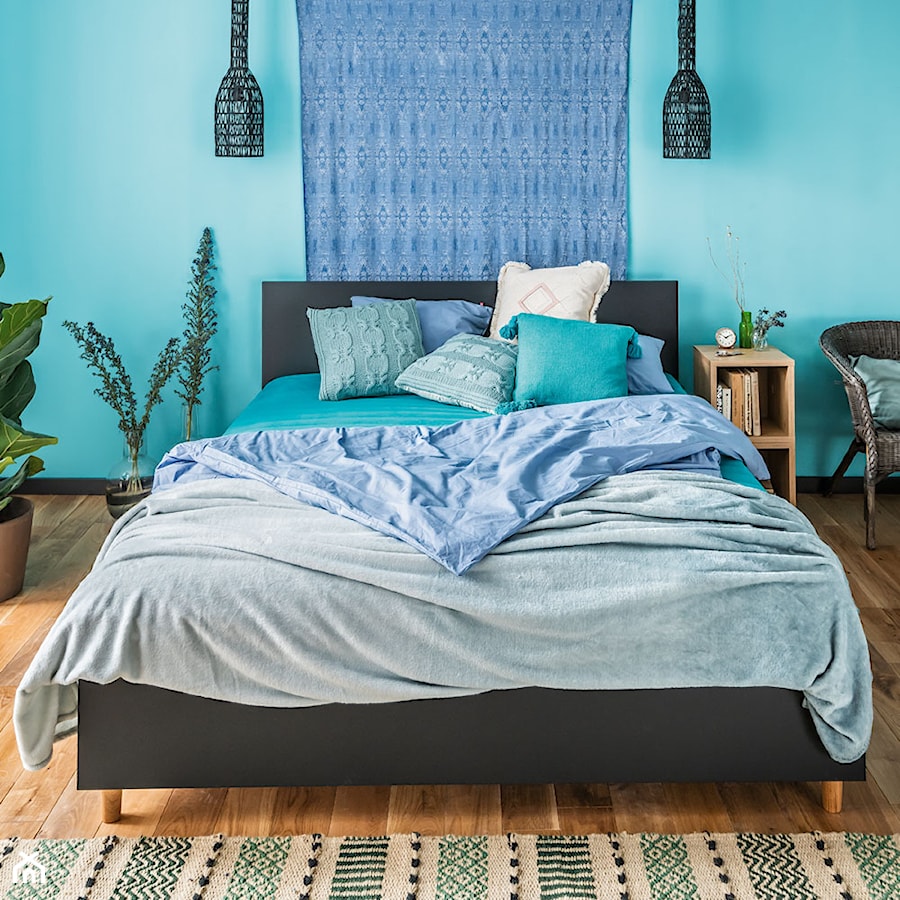 Domokracja - Mała niebieska sypialnia, styl skandynawski - zdjęcie od VOX