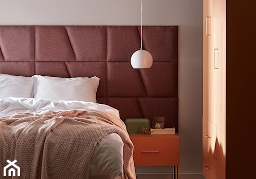 Panele ścienne - Średnia szara sypialnia, styl glamour - zdjęcie od VOX