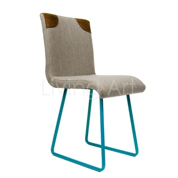 Krzesło turkusowe płozy - zdjęcie od Living Art Meble - Homebook