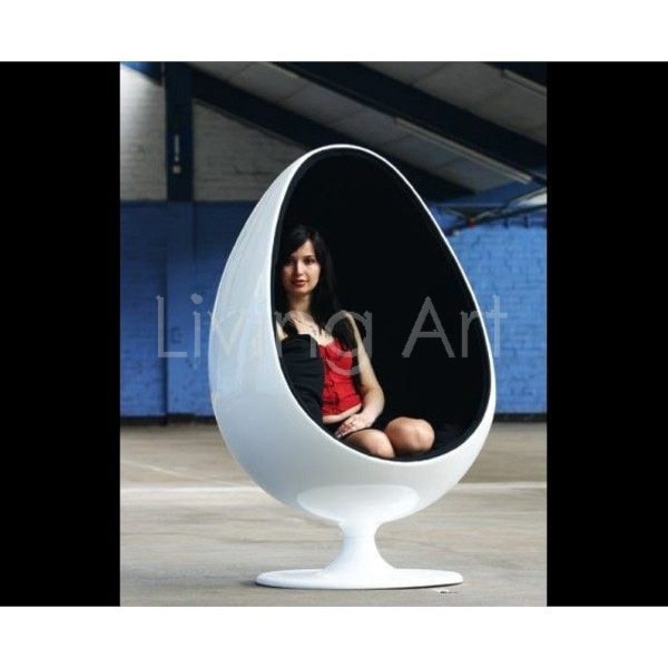 Fotel Eggy biało-czarny - zdjęcie od Living Art Meble - Homebook