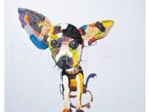 Obraz olejny Chihuahua 100x100 - zdjęcie od Living Art Meble