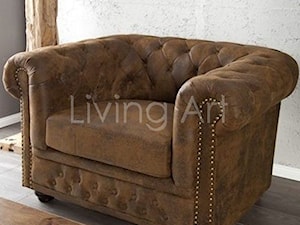 Fotel Chesterfield brąz - zdjęcie od Living Art Meble