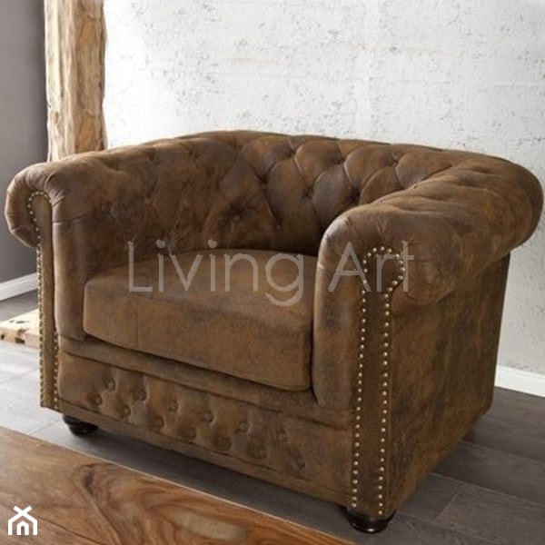 Fotel Chesterfield brąz - zdjęcie od Living Art Meble - Homebook