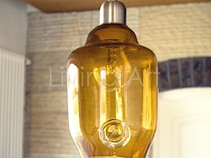 Lampa wisząca szklana mała, honey - zdjęcie od Living Art Meble