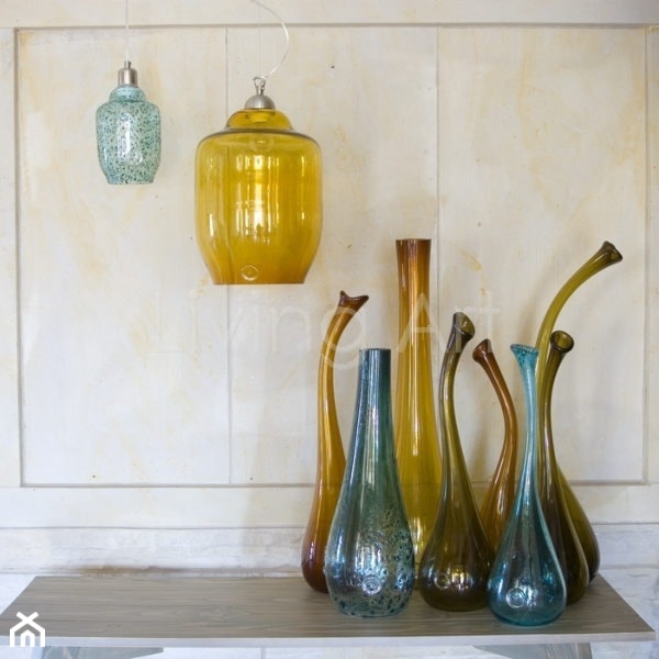 Lampa wisząca szklana duża, honey - zdjęcie od Living Art Meble - Homebook