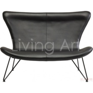 Sofa Miami Black 2-Seater Econo - zdjęcie od Living Art Meble - Homebook