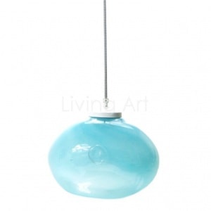 Lampa szklana, pastelowy turkus - zdjęcie od Living Art Meble