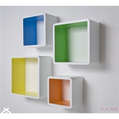 Półki Lounge Cube Square Colore (4/Set), kare design - zdjęcie od Living Art Meble