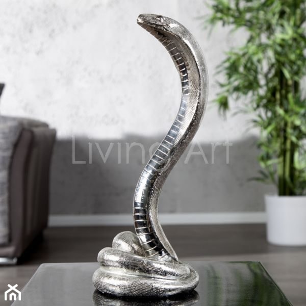 Figurka Cobra srebrna - zdjęcie od Living Art Meble
