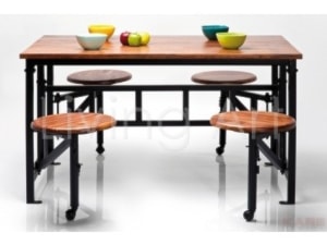Stół ze stołkami Space 5-part - zdjęcie od Living Art Meble