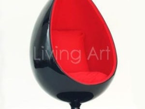 Fotel Eggy czarno-czerwony - zdjęcie od Living Art Meble