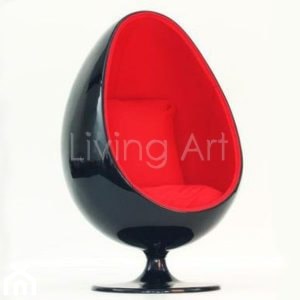 Fotel Eggy czarno-czerwony - zdjęcie od Living Art Meble - Homebook