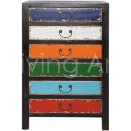 omoda Harlekin black, 6 Drawers wysoka - zdjęcie od Living Art Meble