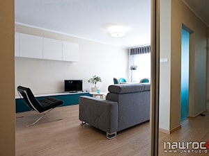 Apartament w turkusie - Salon, styl nowoczesny - zdjęcie od JN STUDIO JOANNA NAWROCKA