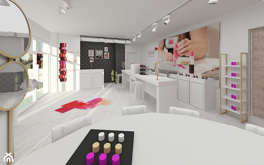 Salon kosmetyczny LIP LAB - Wnętrza publiczne, styl nowoczesny - zdjęcie od JN STUDIO JOANNA NAWROCKA