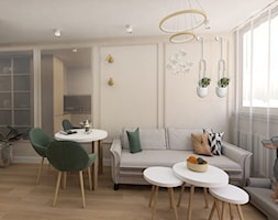 Projekt CENTURY BEIGE mieszkania w bloku - Salon - zdjęcie od JN STUDIO JOANNA NAWROCKA - Homebook