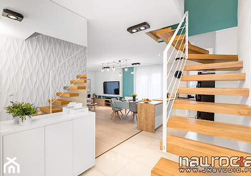 Apartament Wrocław - Schody, styl minimalistyczny - zdjęcie od JN STUDIO JOANNA NAWROCKA