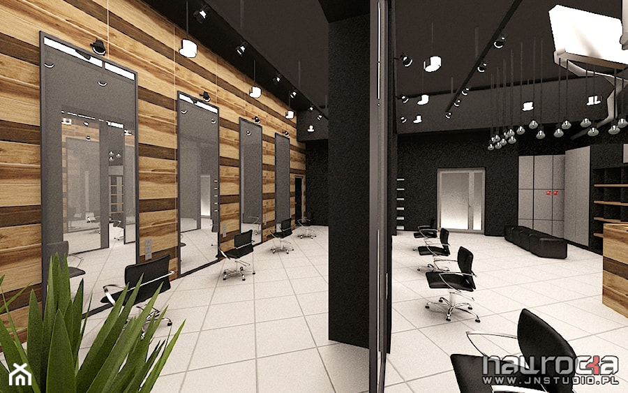 Salon fryzjerski - Wnętrza publiczne, styl nowoczesny - zdjęcie od JN STUDIO JOANNA NAWROCKA