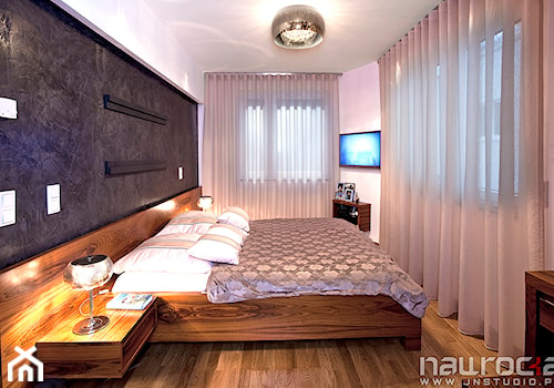 Dom 150m - Duża sypialnia, styl nowoczesny - zdjęcie od JN STUDIO JOANNA NAWROCKA