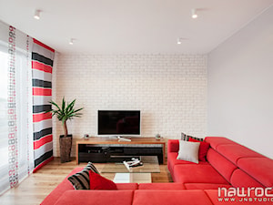 salon nowoczesny czerwień - zdjęcie od JN STUDIO JOANNA NAWROCKA