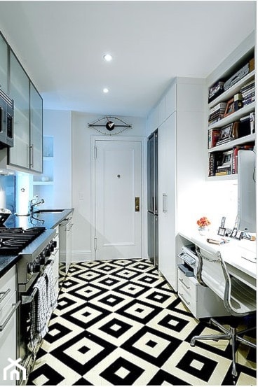 black&white/inspiracje pozyskane z Pinterest - Kuchnia, styl nowoczesny - zdjęcie od Maison Studio - Architektura Wnetrz. Żaklina Litwa