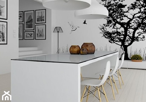 black&white/inspiracje pozyskane z Pinterest - Jadalnia, styl nowoczesny - zdjęcie od Maison Studio - Architektura Wnetrz. Żaklina Litwa