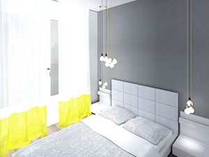 była Kawalerka, są dwa pokoje - Sypialnia, styl skandynawski - zdjęcie od Maison Studio - Architektura Wnetrz. Żaklina Litwa