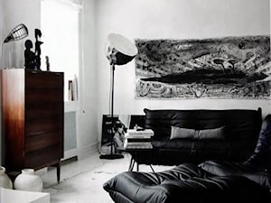 black&white/inspiracje pozyskane z Pinterest - Salon, styl vintage - zdjęcie od Maison Studio - Architektura Wnetrz. Żaklina Litwa