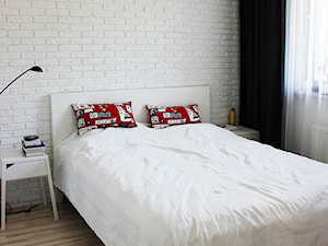 Na biało z akcentem - Sypialnia, styl nowoczesny - zdjęcie od Wooow! projekt