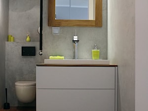 Ciepło/zimno - teak i beton - Łazienka, styl industrialny - zdjęcie od Wooow! projekt