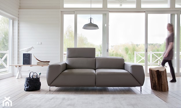szara sofa w nowoczesnym stylu