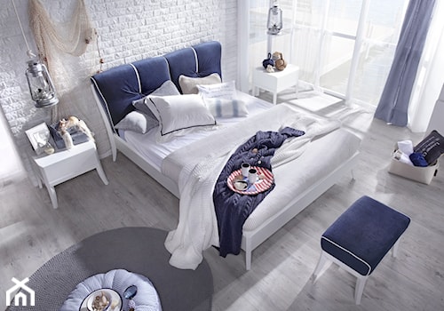 Sypialnie - Średnia biała sypialnia - zdjęcie od Radius Centrum Meble