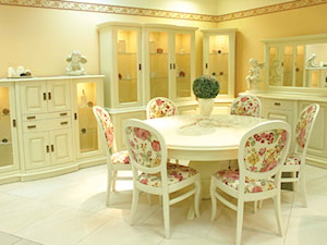 Jadalnie - Średnia żółta jadalnia jako osobne pomieszczenie, styl prowansalski - zdjęcie od Radius Centrum Meble
