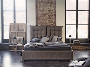 Sypialnie - Duża beżowa sypialnia, styl minimalistyczny - zdjęcie od Radius Centrum Meble