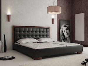 Średnia czarna szara sypialnia, styl glamour - zdjęcie od Edyta Gołębiewska