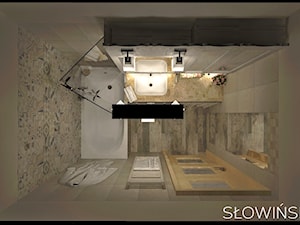 Łazienka w blokach - rzut - zdjęcie od Atelier Słowiński