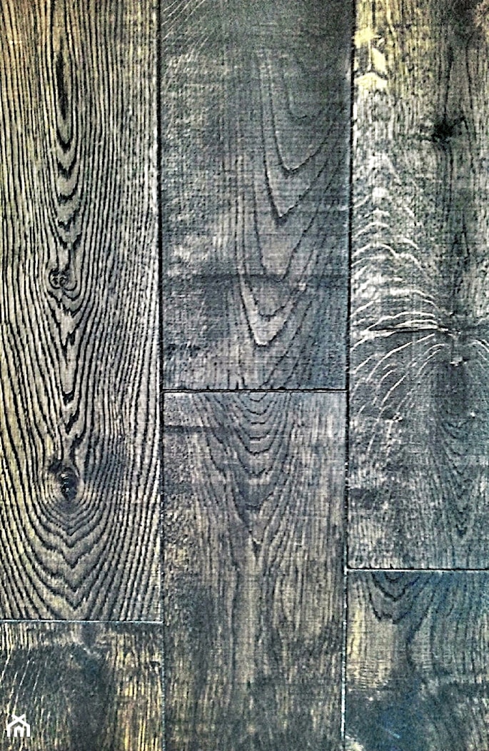 Podłoga dębowa Deep Black - zdjęcie od Pracownia Unique Wood Design - Homebook
