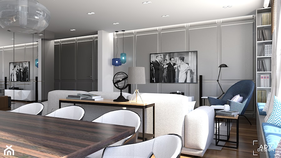 115 m2 - Salon, styl nowoczesny - zdjęcie od ADV Design