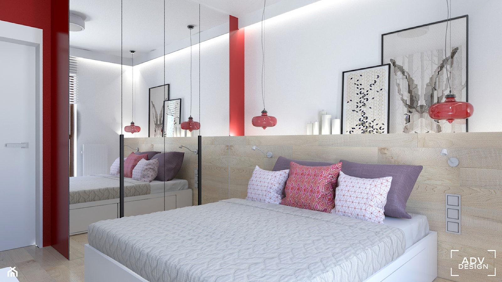 76 m2 - Sypialnia, styl nowoczesny - zdjęcie od ADV Design - Homebook
