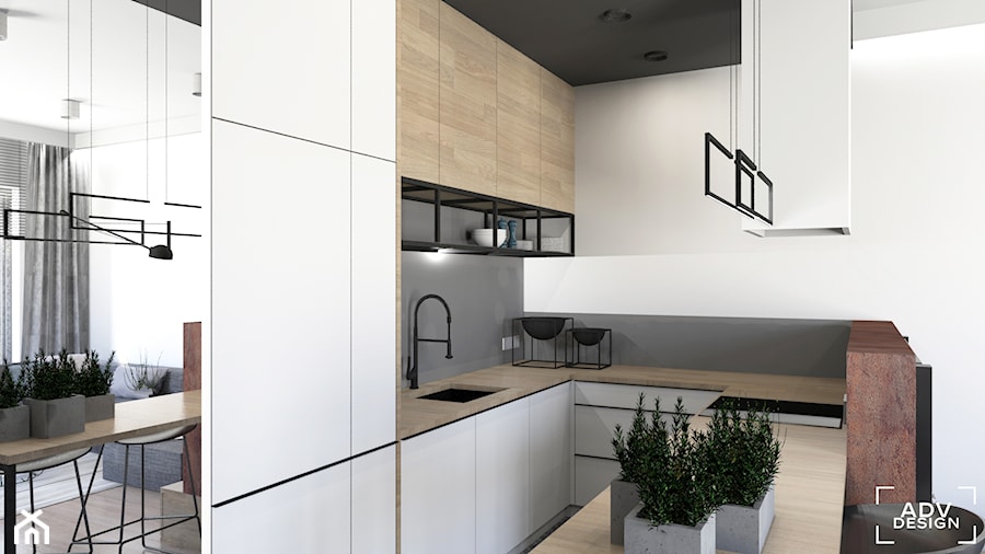 54 m2 - Kuchnia, styl nowoczesny - zdjęcie od ADV Design