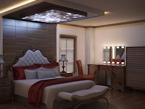 Romantyczna sypialnia z lustrem LED - zdjęcie od SOLED Projekty i dekoracje świetlne
